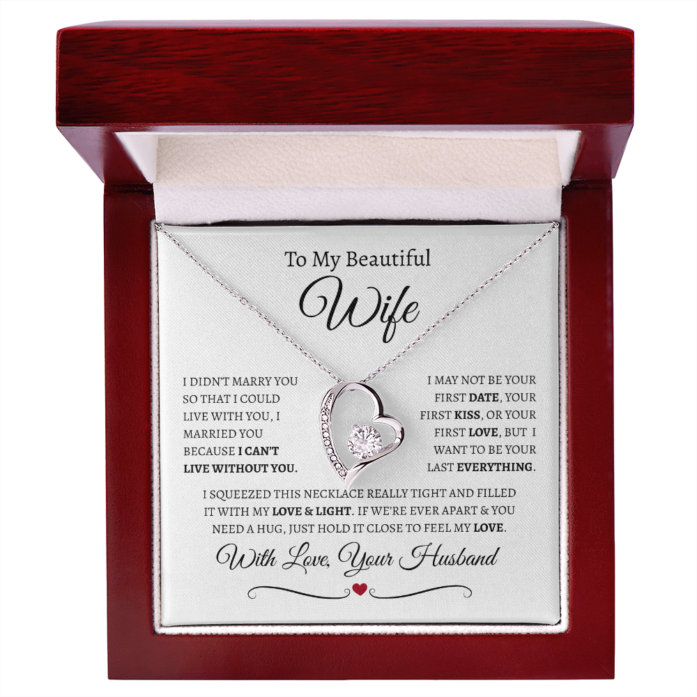 To My Beautiful Wife | Forever Love Necklace