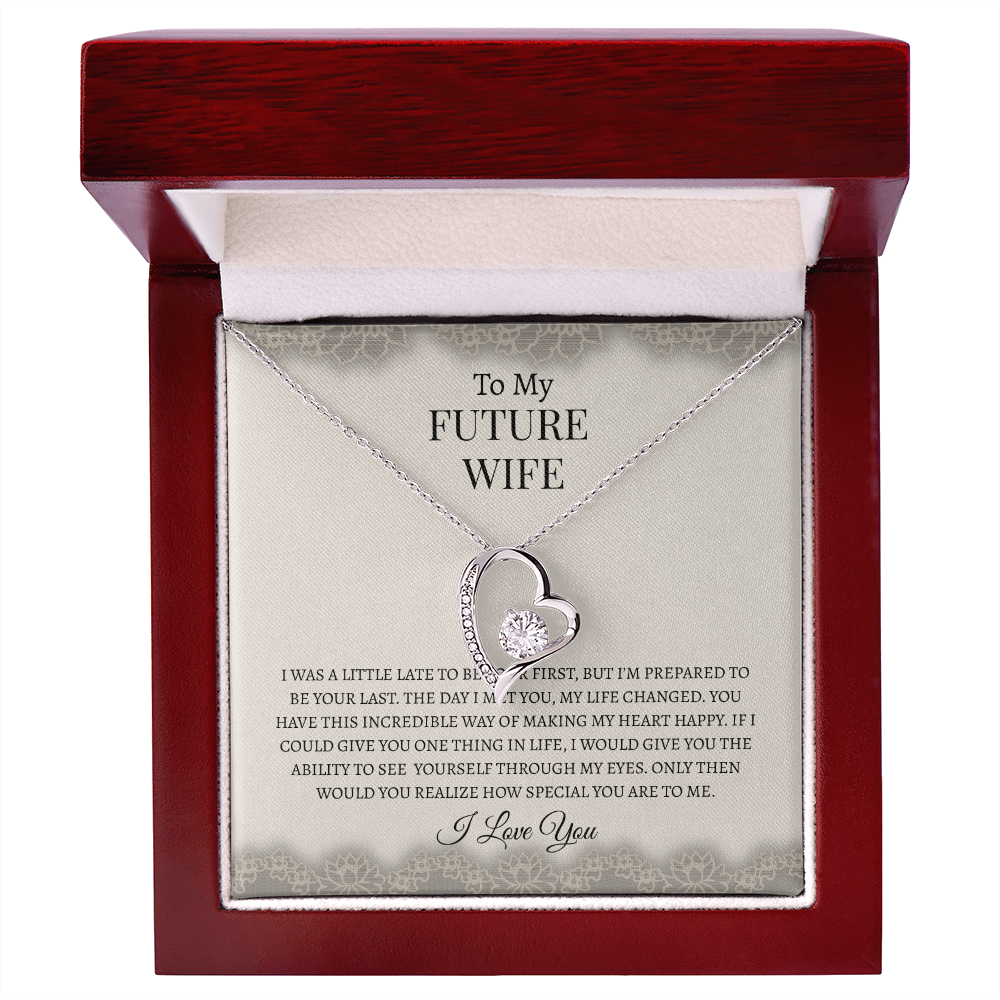 To My Future Wife Gray Lace | Forever Love Necklace