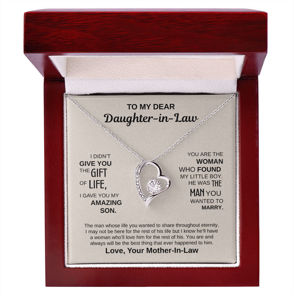 To My Dear Daughter-In-Law | Forever Love Necklace