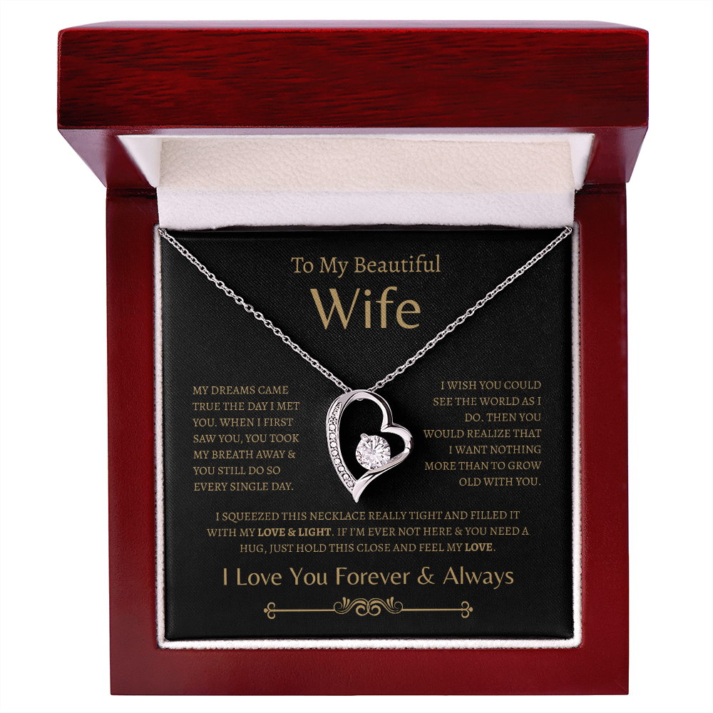 To My Beautiful Wife | Forever Love Necklace