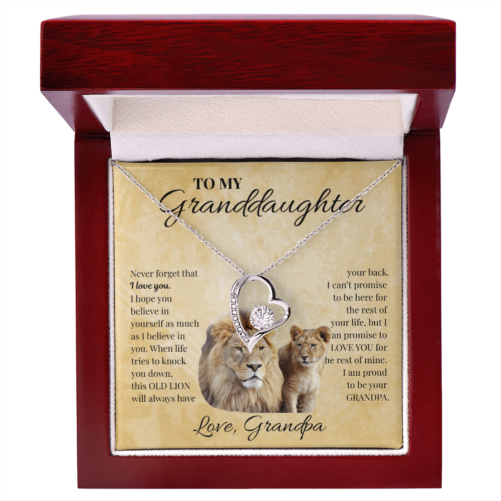 To My Granddaughter Love Grandpa | Forever Love Necklace