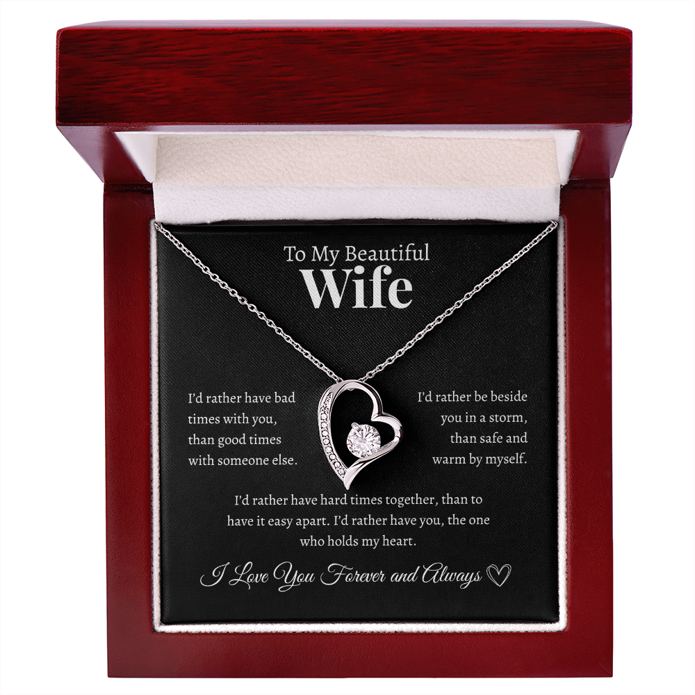 To My Beautiful Wife | Forever Love Necklace