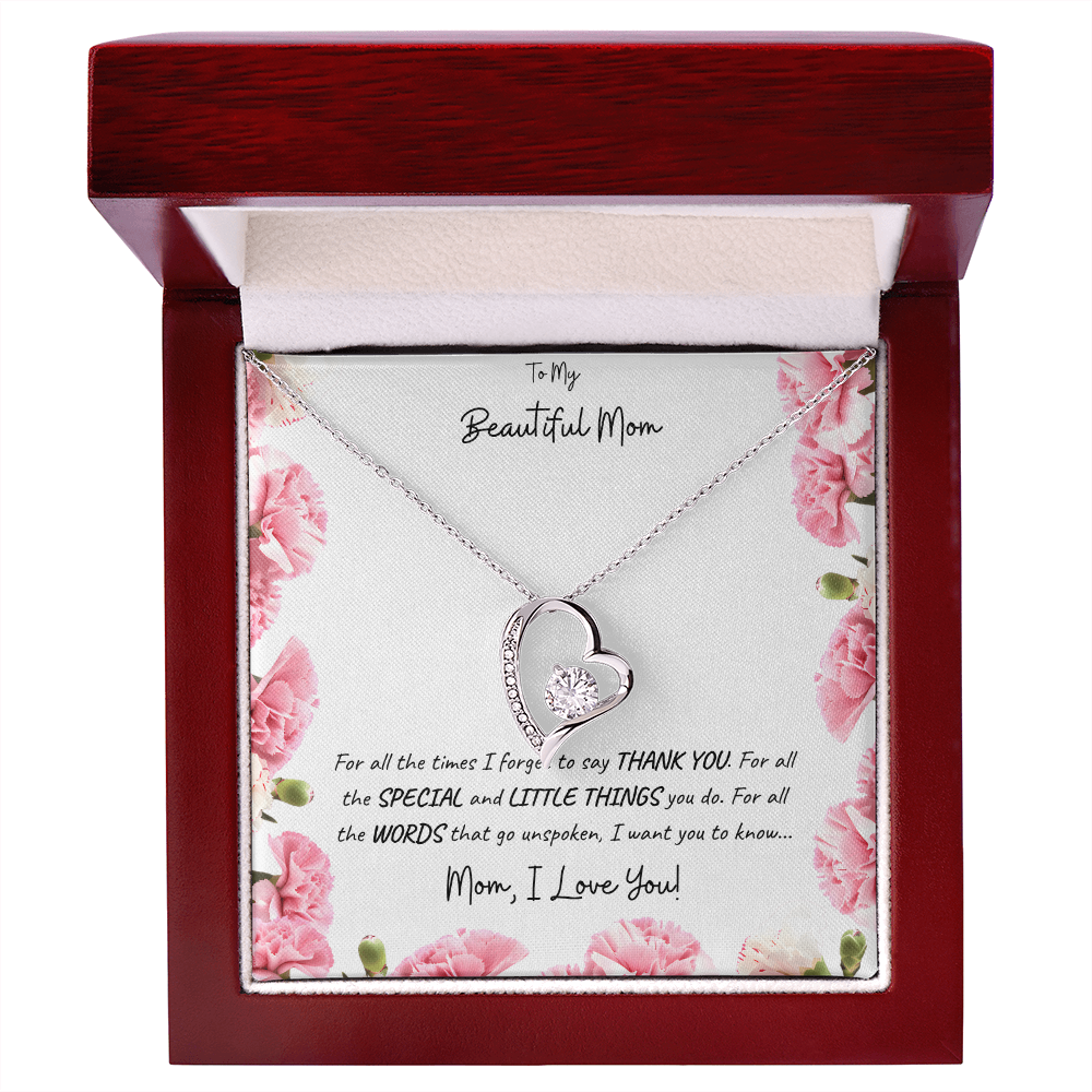 To My Beautiful Mom | Forever Love Necklace