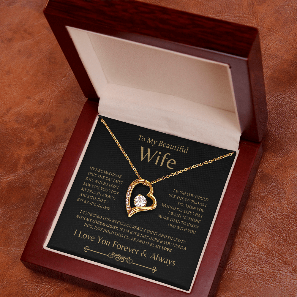 To My Beautiful Wife | Forever Love Necklace