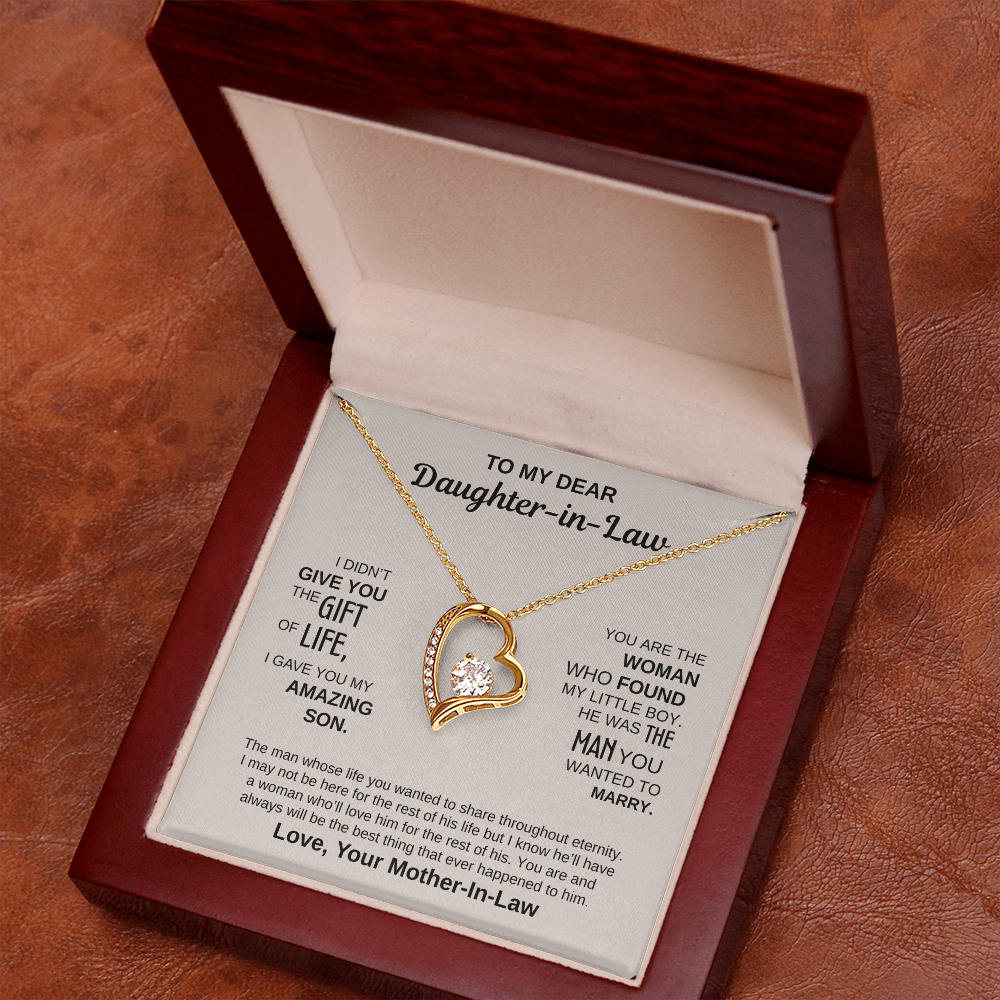 To My Dear Daughter-In-Law | Forever Love Necklace