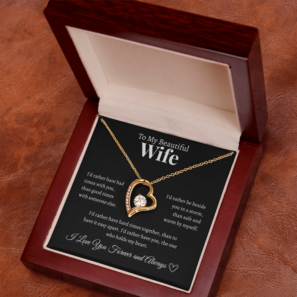 To My Beautiful Wife | Forever Love Necklace