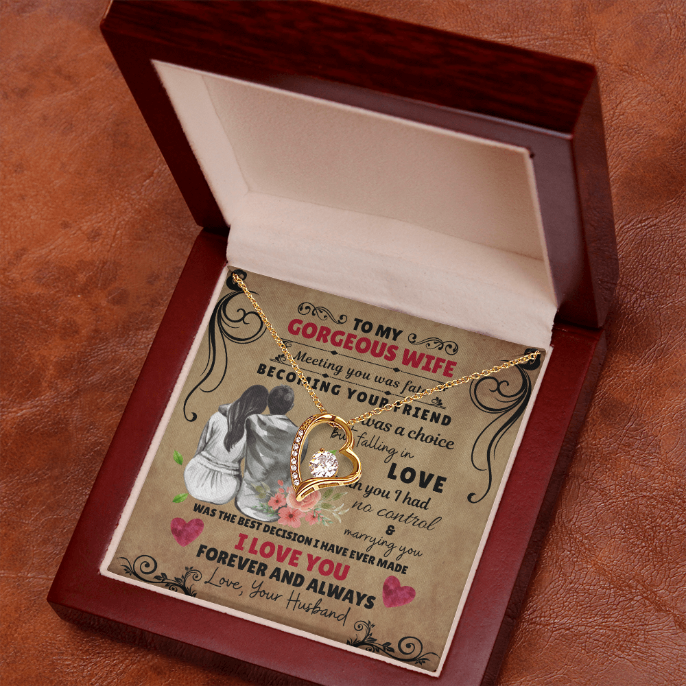 To My Gorgeous Wife | Forever Love Necklace