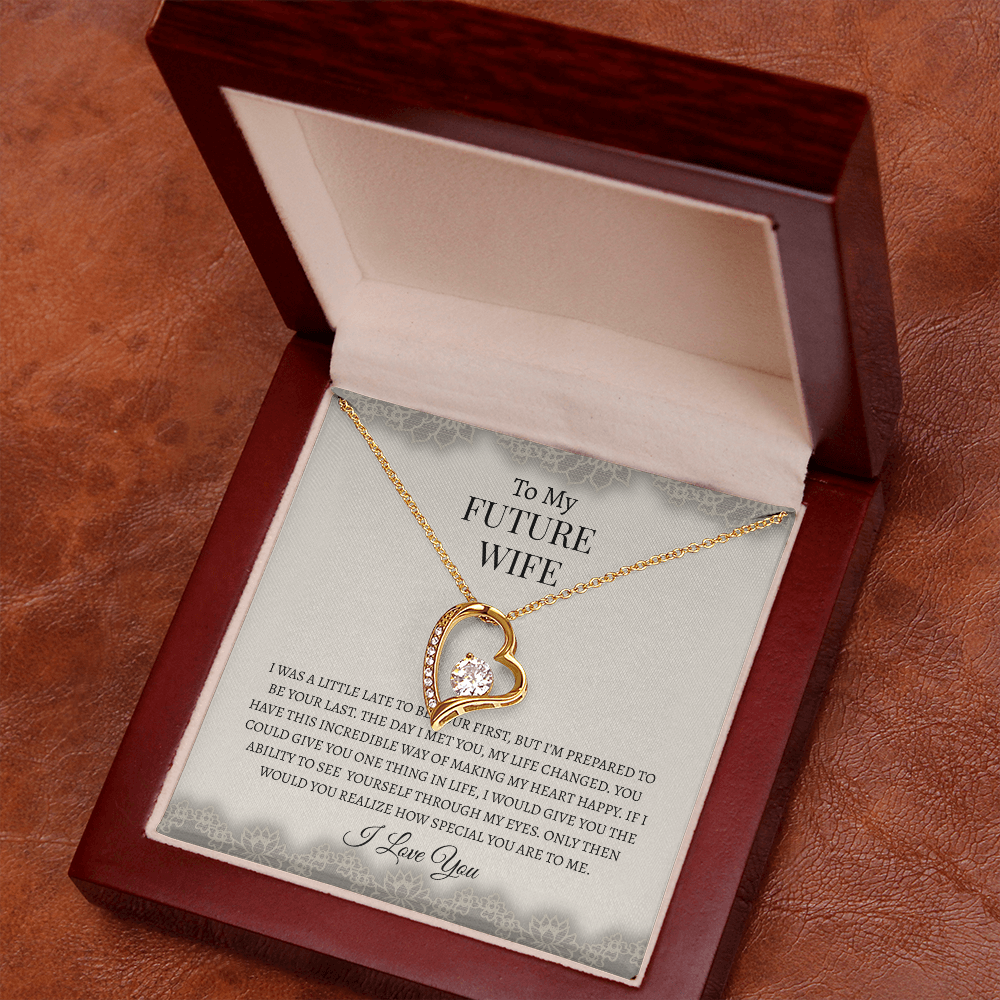 To My Future Wife Gray Lace | Forever Love Necklace