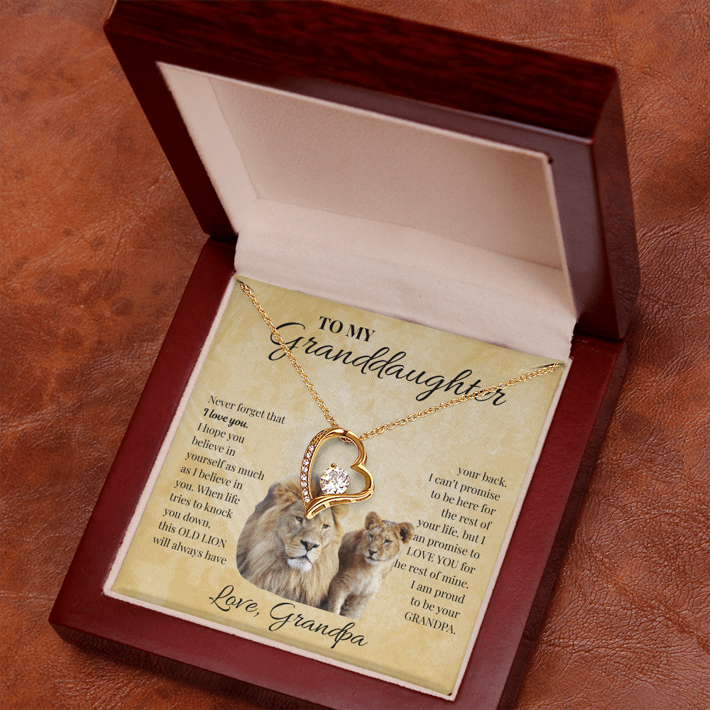 To My Granddaughter Love Grandpa | Forever Love Necklace