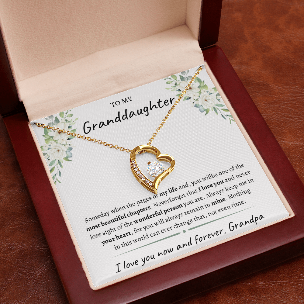 To My Granddaughter from Grandpa | Forever Love Necklace