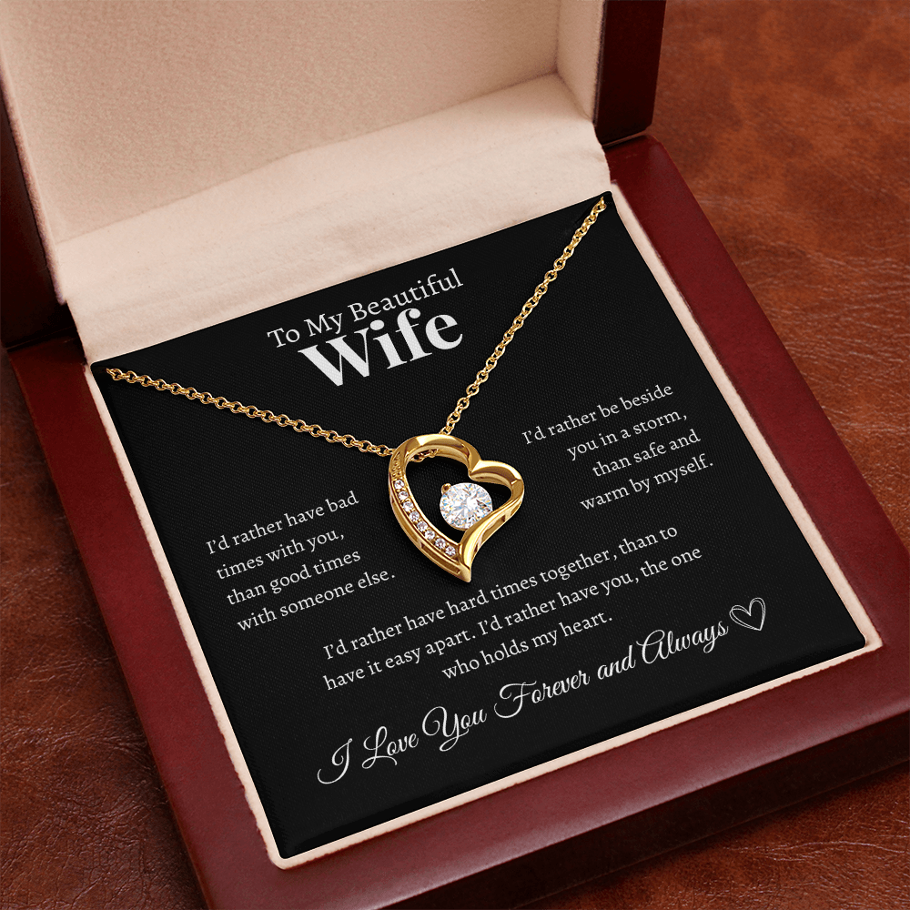 To My Beautiful Wife | Forever Love Necklace