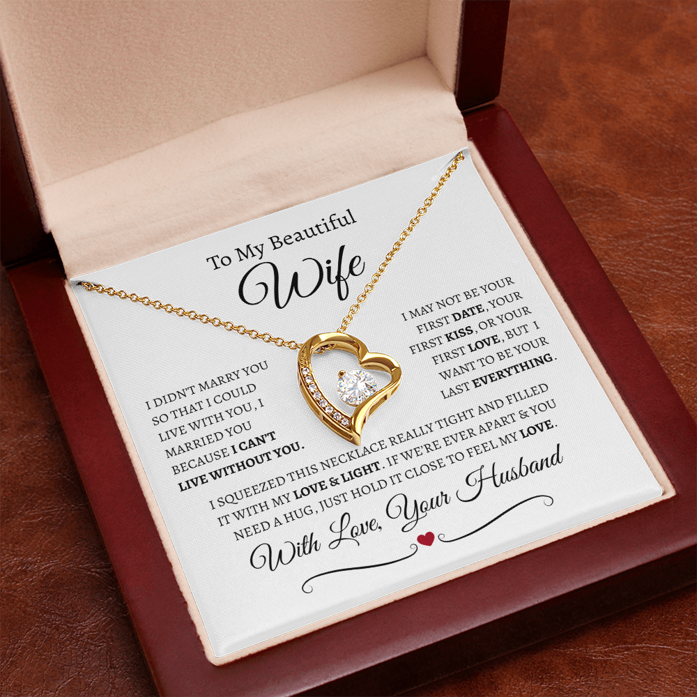 To My Beautiful Wife | Forever Love Necklace