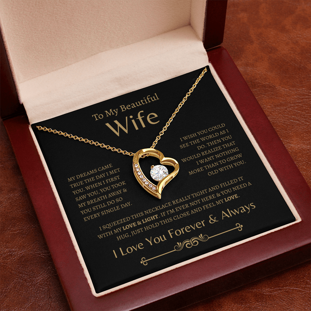 To My Beautiful Wife | Forever Love Necklace