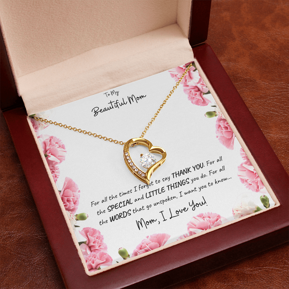 To My Beautiful Mom | Forever Love Necklace