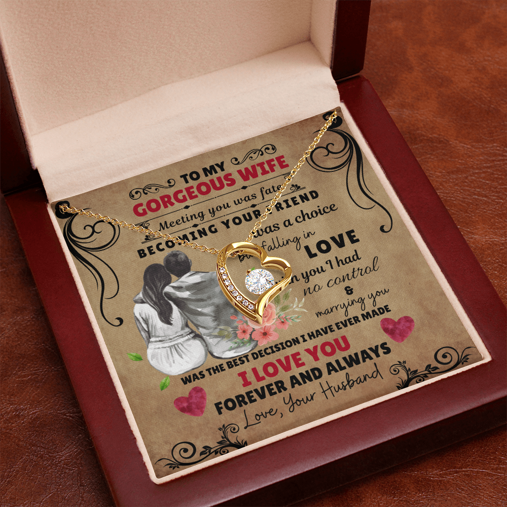 To My Gorgeous Wife | Forever Love Necklace