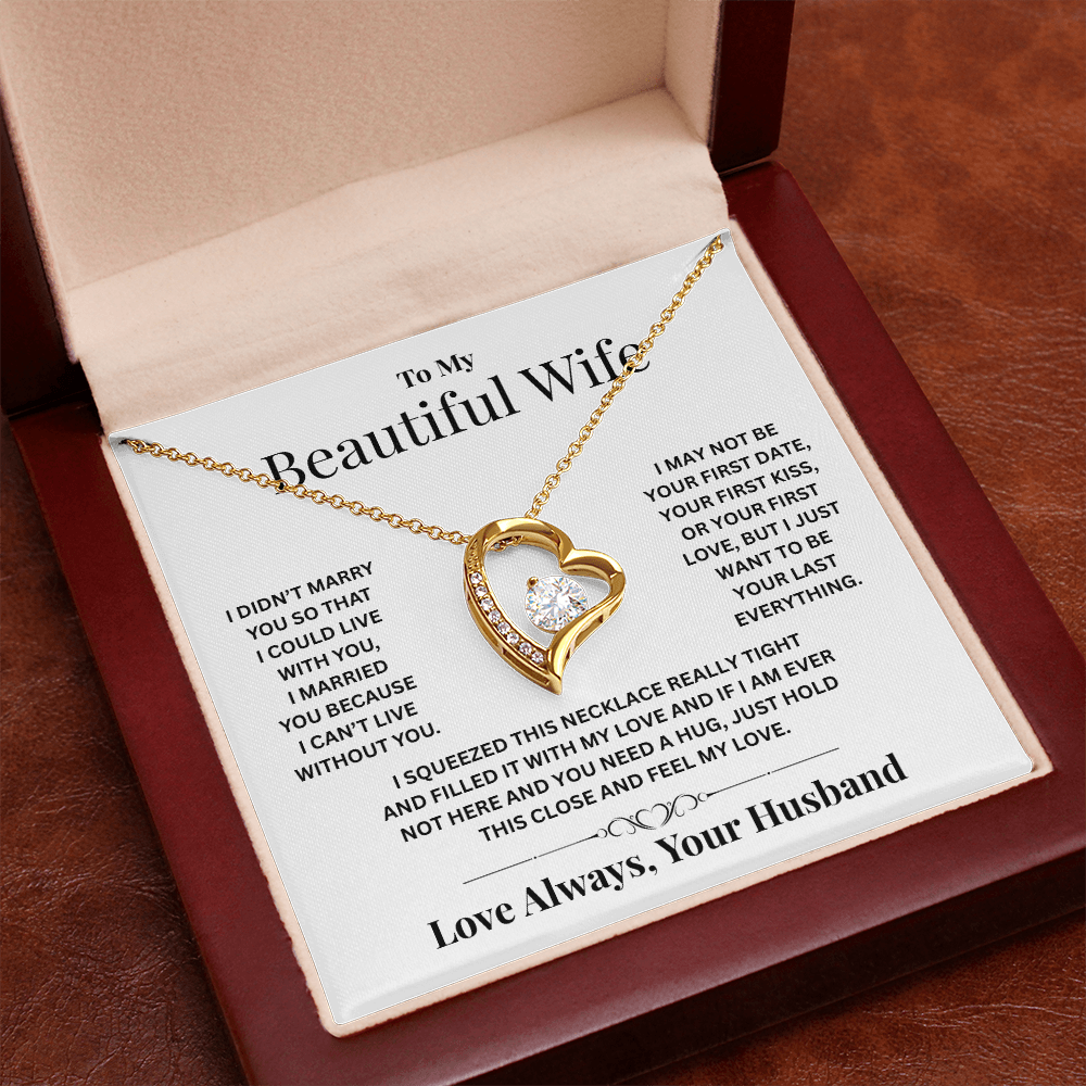 To My Beautiful Wife | Forever Love Necklace