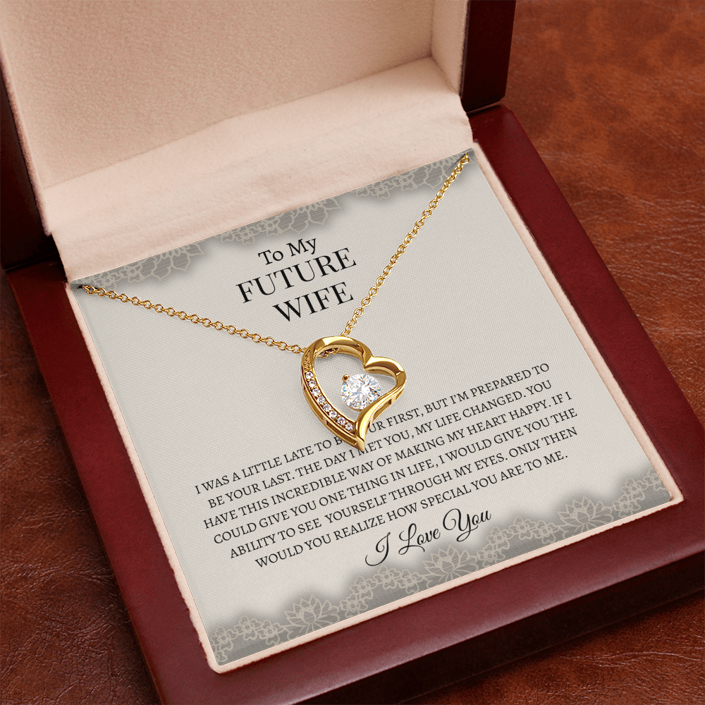 To My Future Wife Gray Lace | Forever Love Necklace