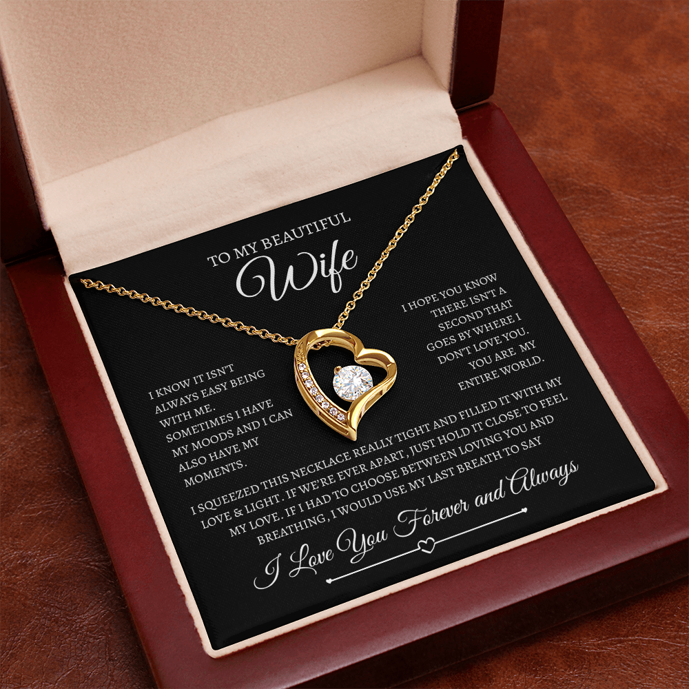 To My Beautiful Wife | Forever Love Necklace
