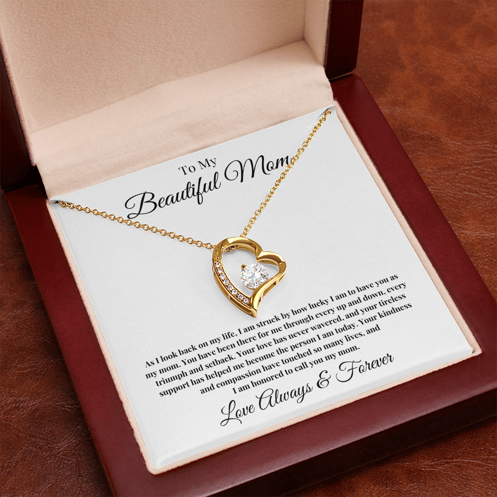 To My Beautiful Mom | Forever Love Necklace