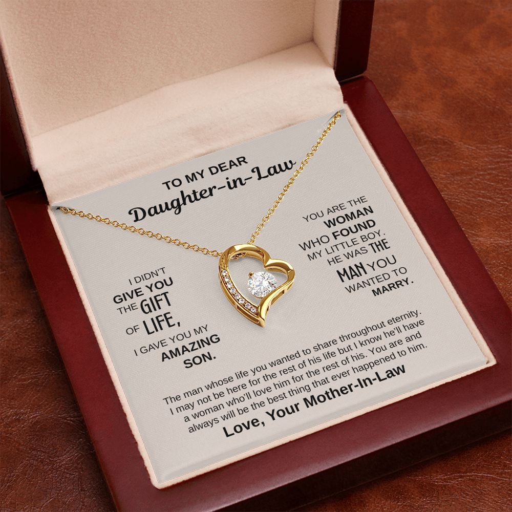 To My Dear Daughter-In-Law | Forever Love Necklace