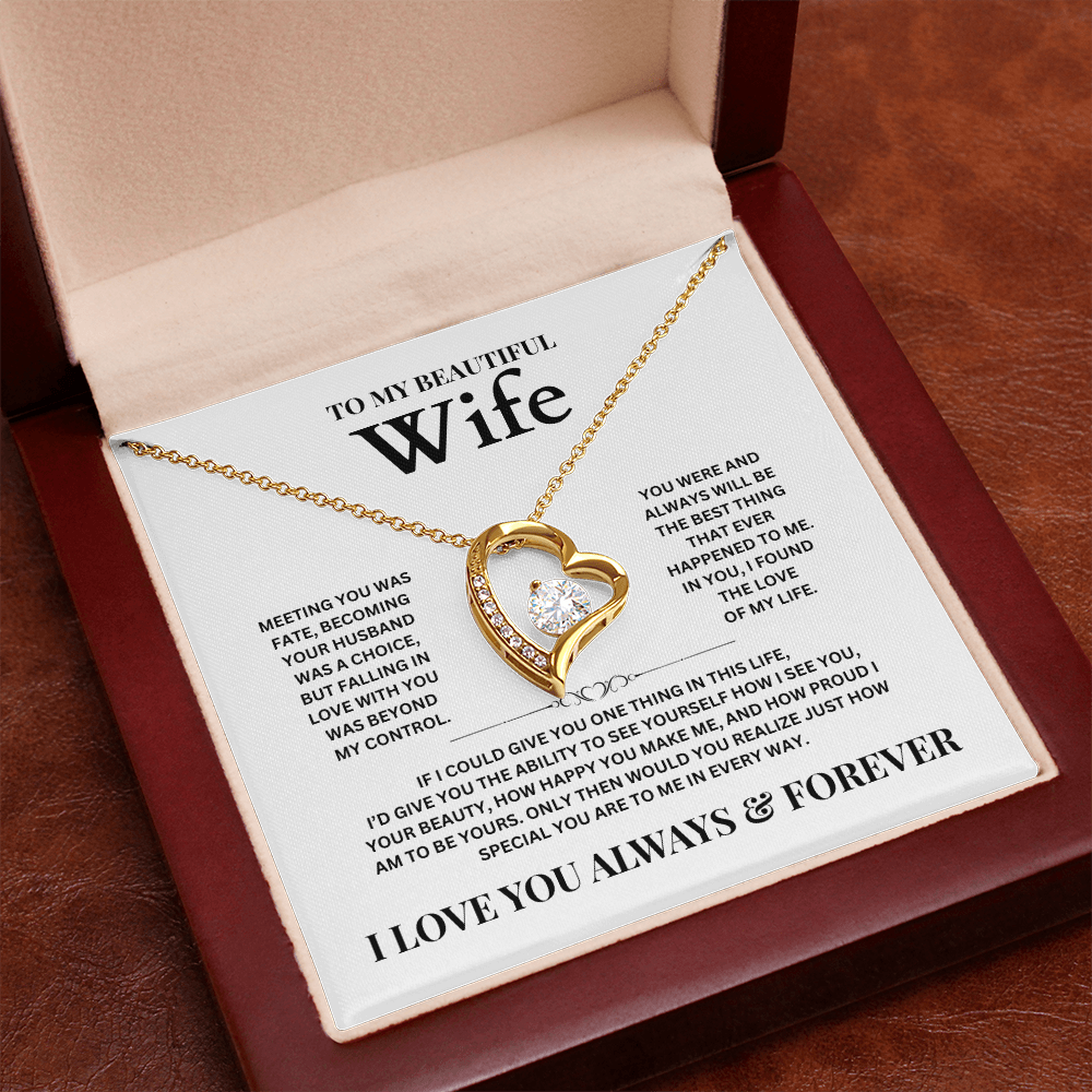 To My Beautiful Wife | Forever Love Necklace