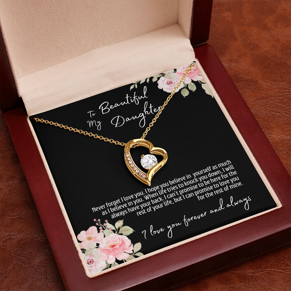 To My Beautiful Daughter | Forever Love Necklace