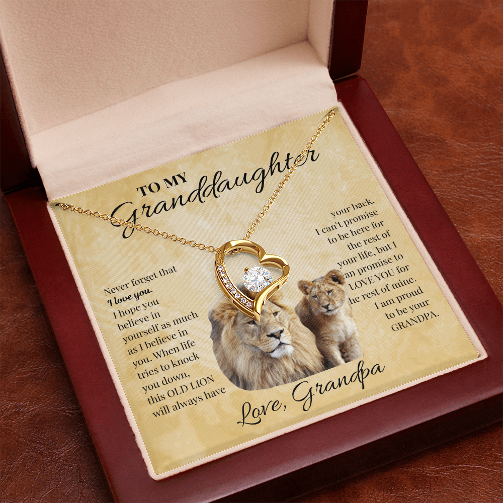 To My Granddaughter Love Grandpa | Forever Love Necklace