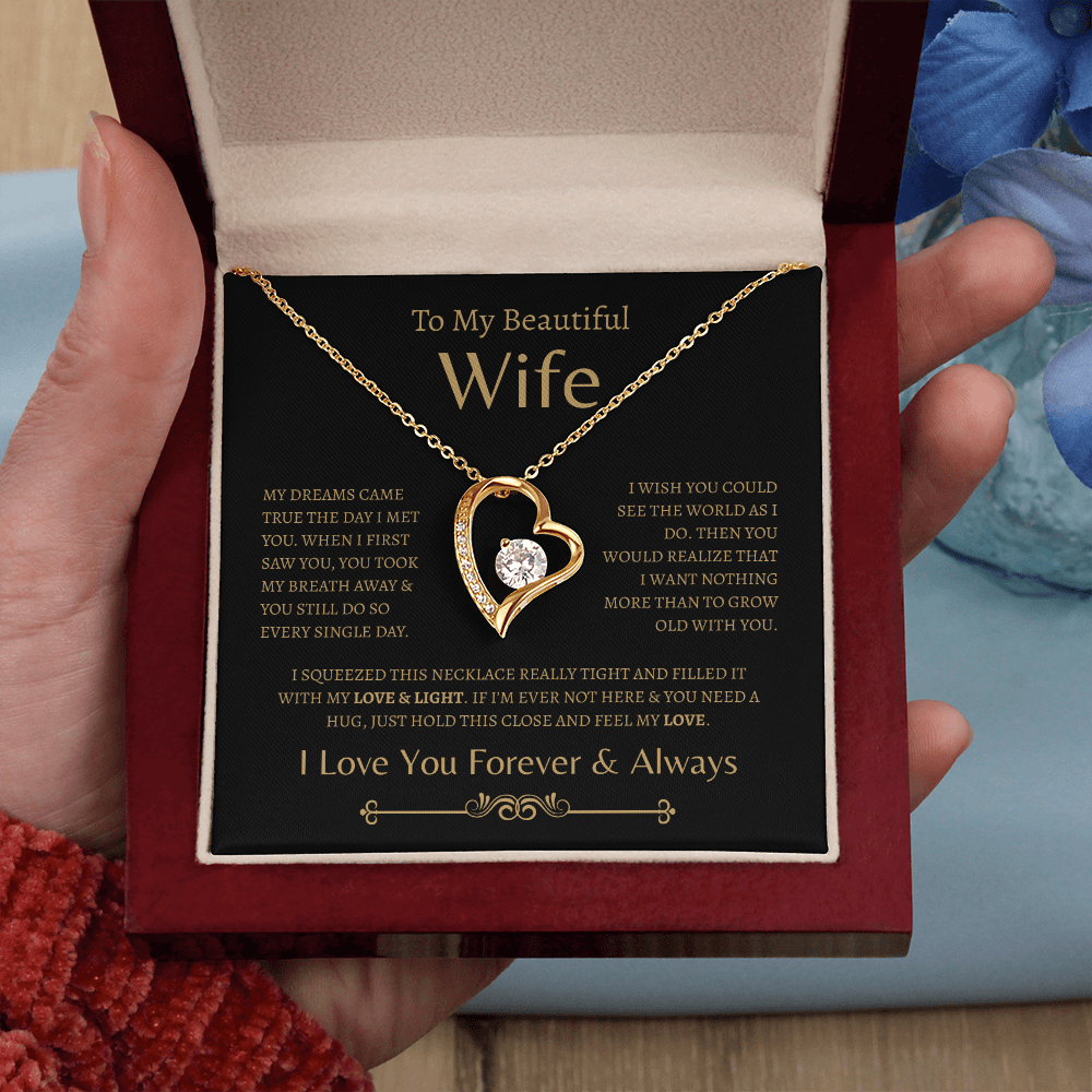 To My Beautiful Wife | Forever Love Necklace