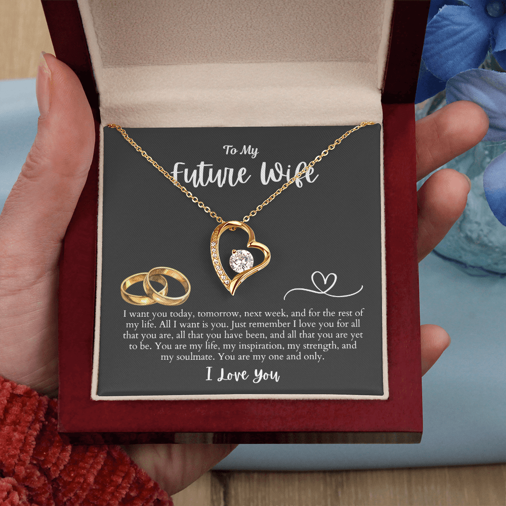 To My Future Wife All I want is You | Forever Love Necklace