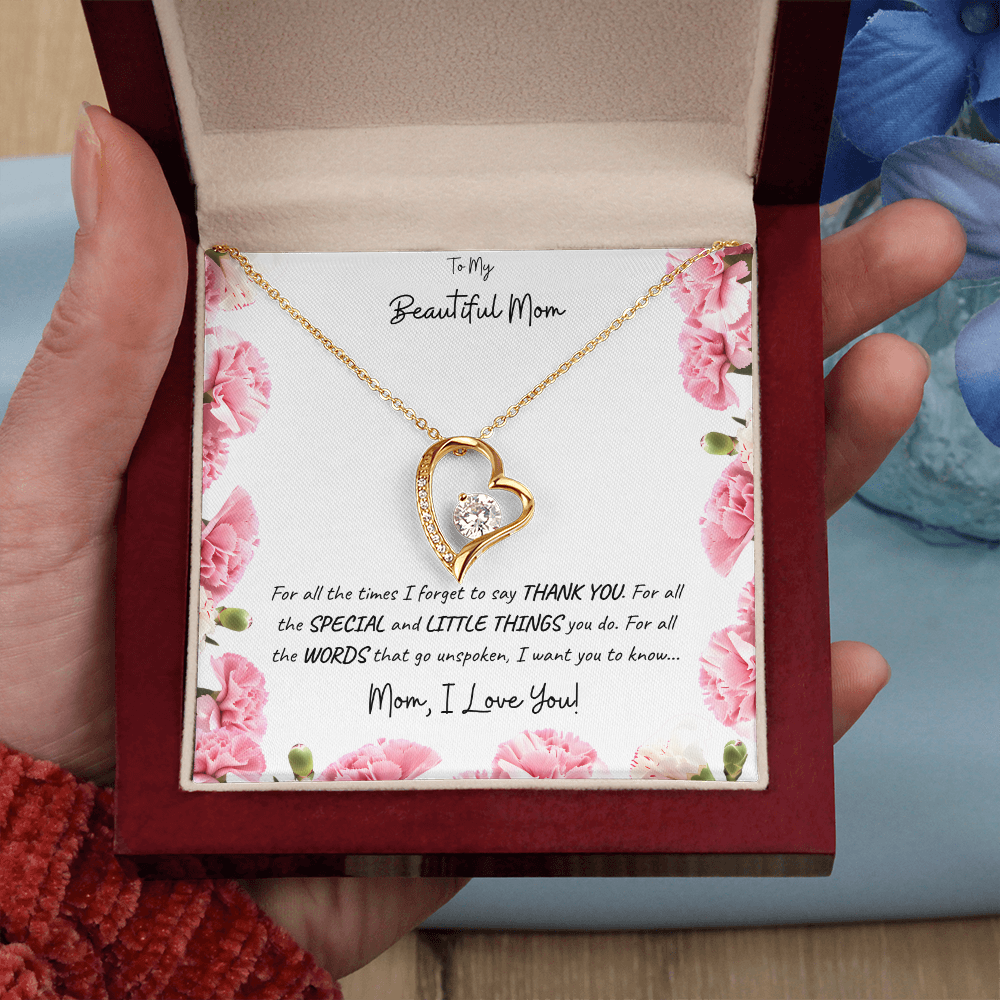 To My Beautiful Mom | Forever Love Necklace