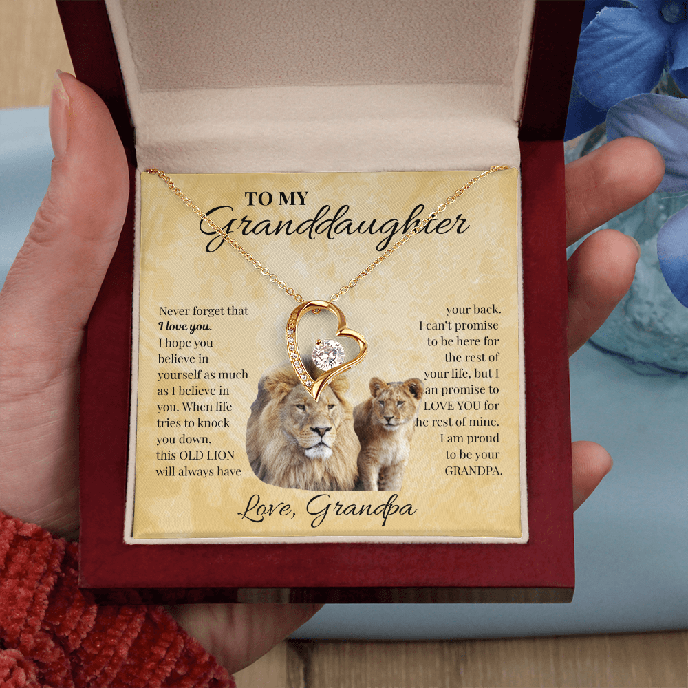 To My Granddaughter Love Grandpa | Forever Love Necklace