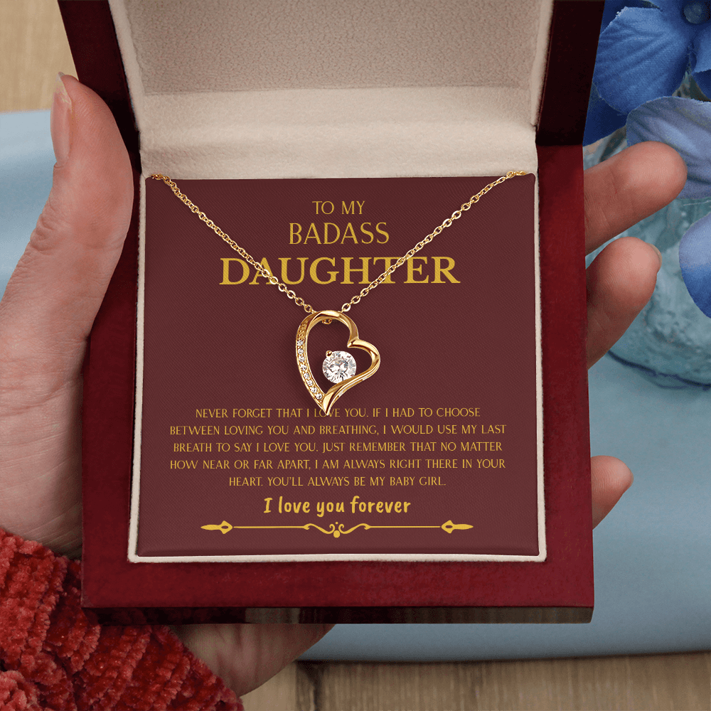 To My Badass Daughter | Forever Love Necklace