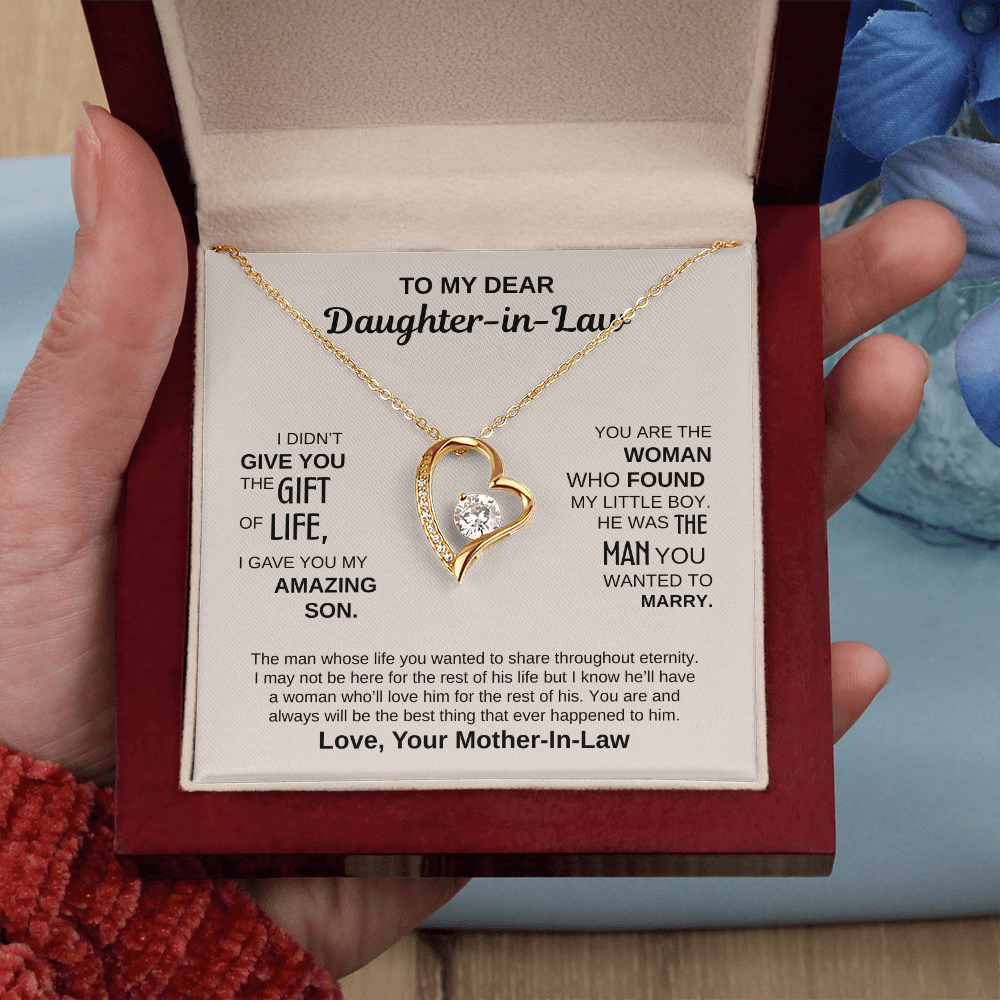 To My Dear Daughter-In-Law | Forever Love Necklace