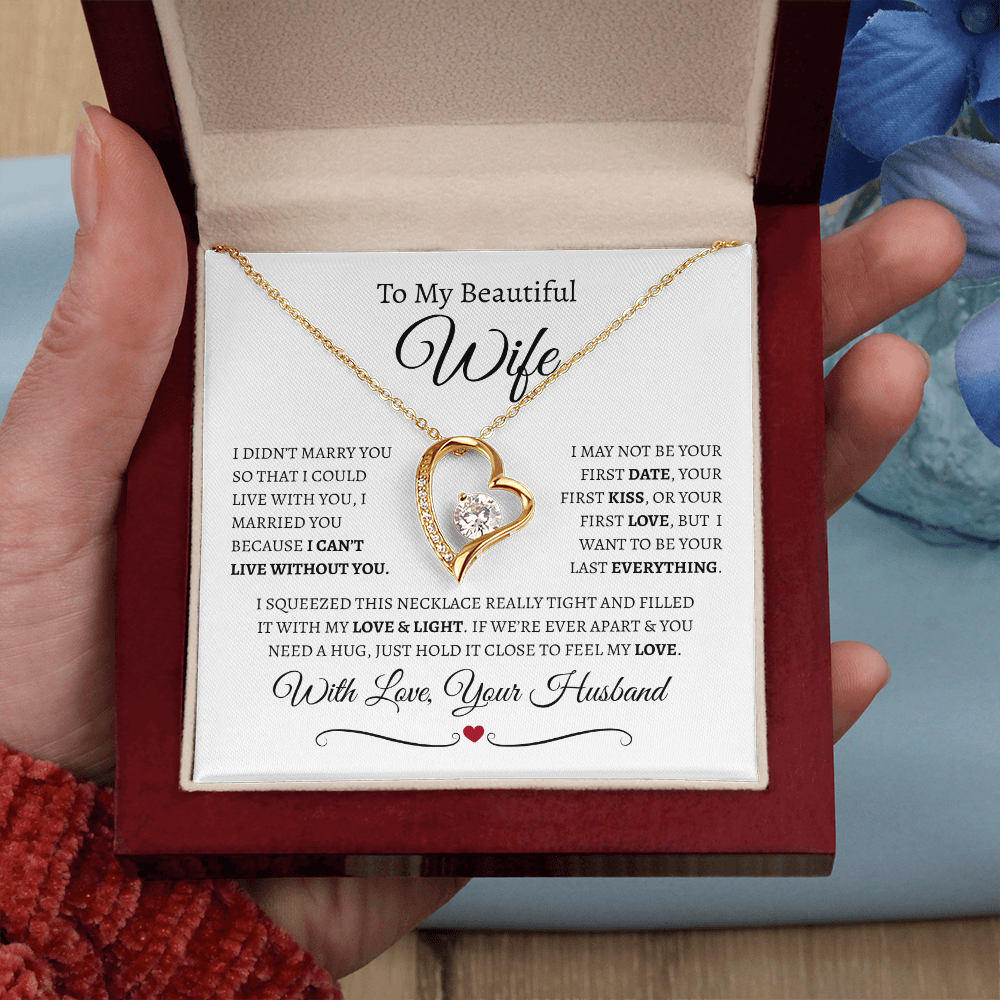 To My Beautiful Wife | Forever Love Necklace