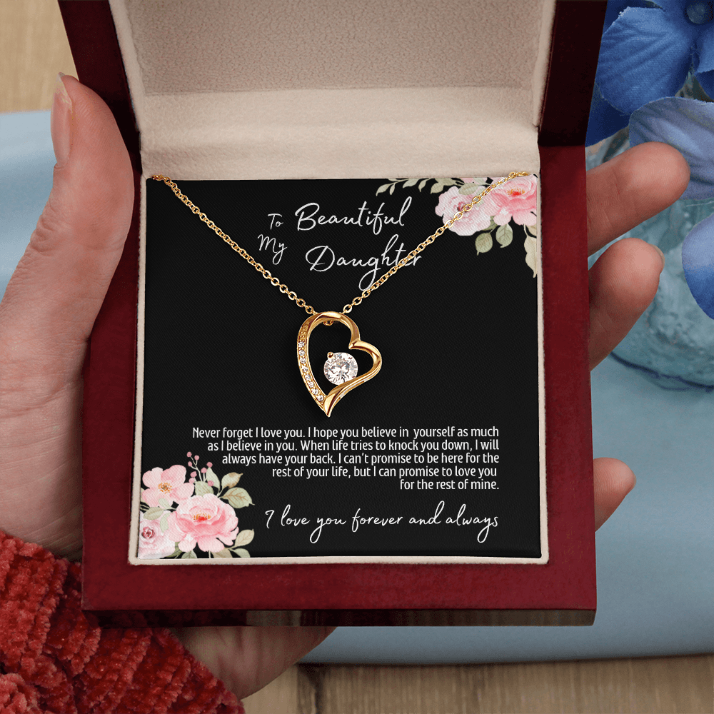 To My Beautiful Daughter | Forever Love Necklace