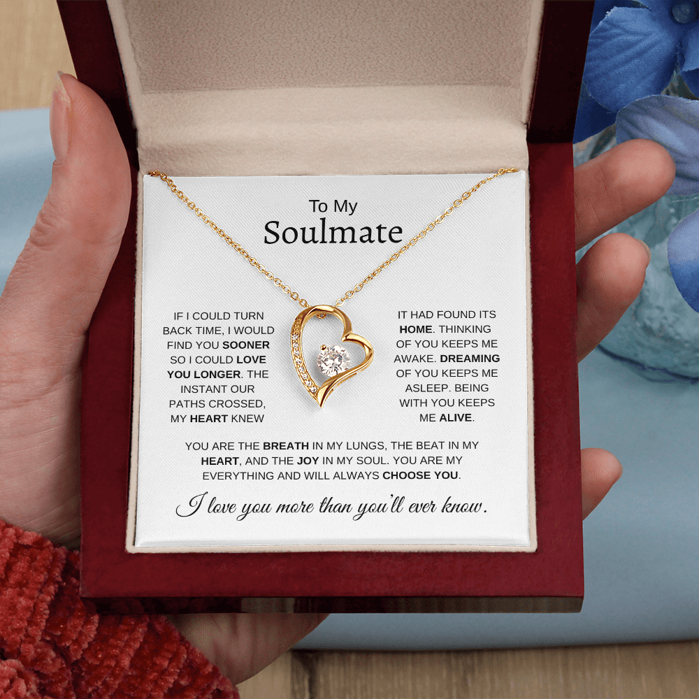 To My Soulmate I love you more than you'll ever know | Forever Love Necklace