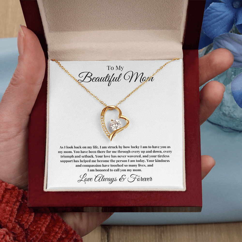 To My Beautiful Mom | Forever Love Necklace