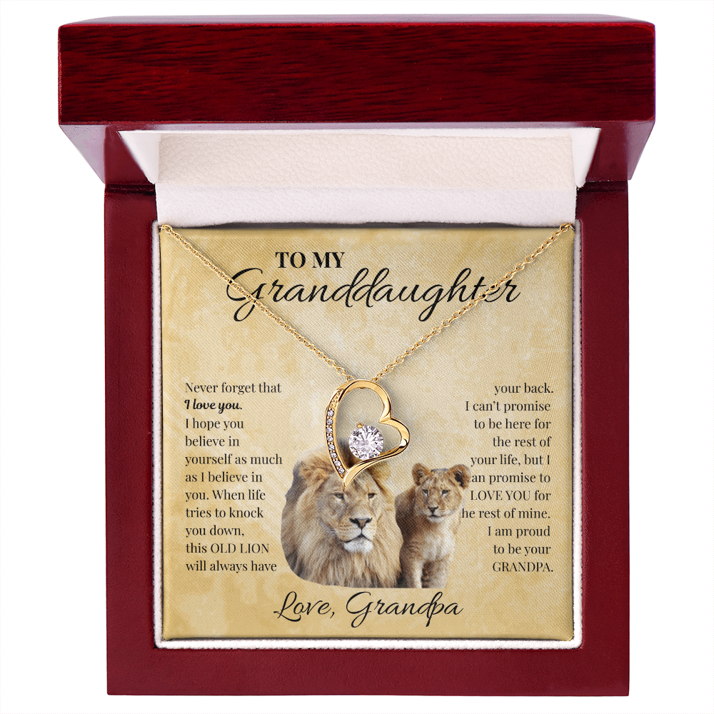 To My Granddaughter Love Grandpa | Forever Love Necklace
