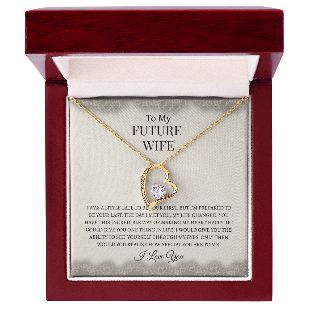 To My Future Wife Gray Lace | Forever Love Necklace