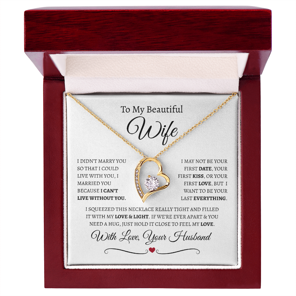 To My Beautiful Wife | Forever Love Necklace