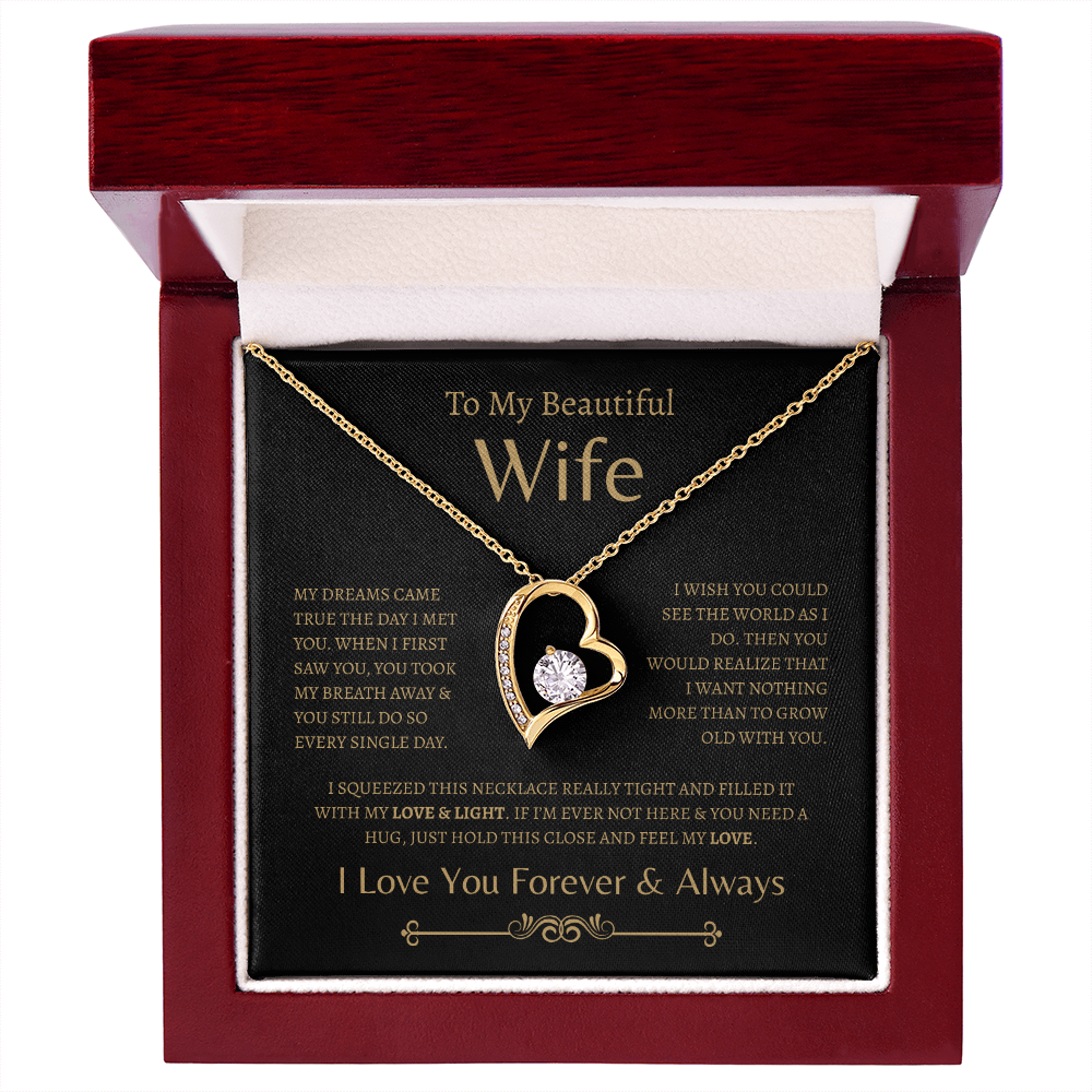 To My Beautiful Wife | Forever Love Necklace