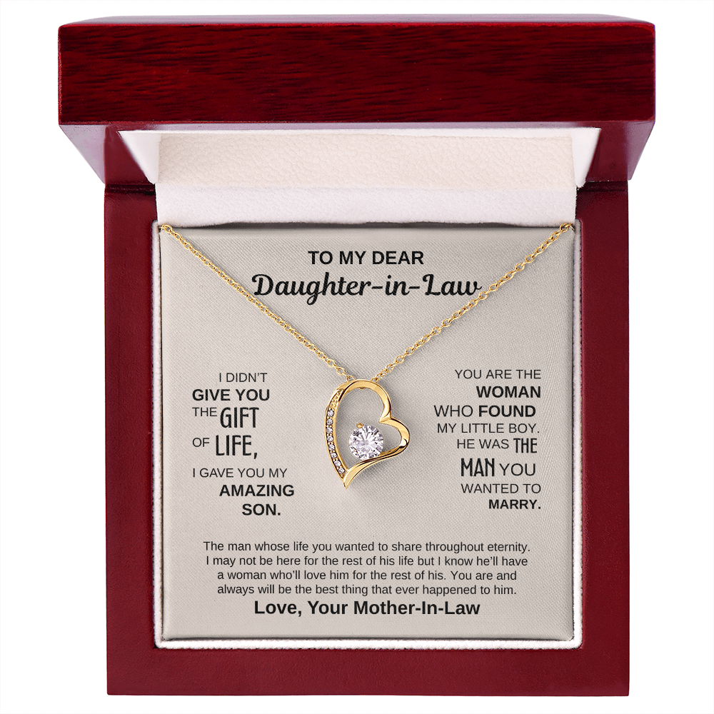 To My Dear Daughter-In-Law | Forever Love Necklace