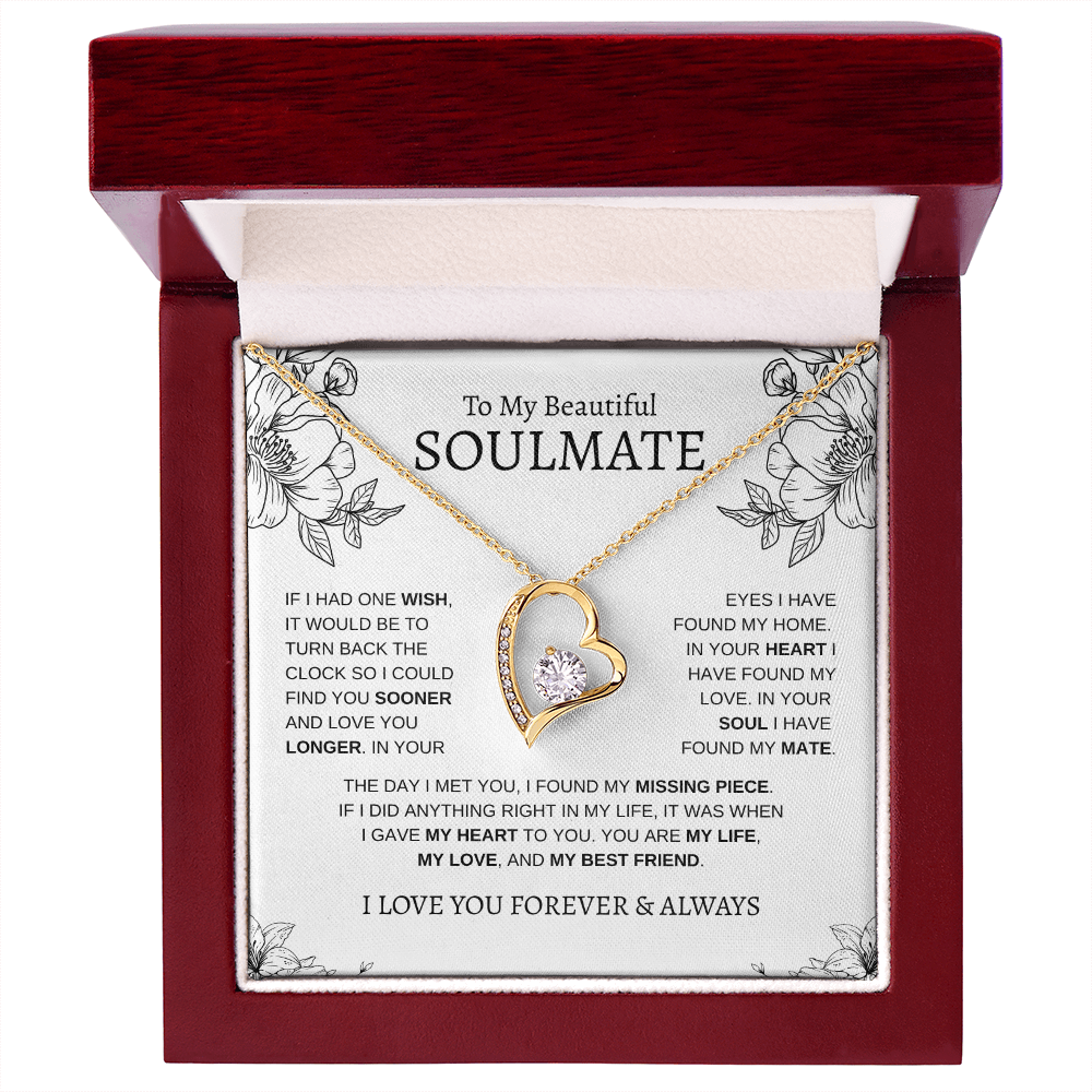To My Beautiful SOULMATE | Forever Love Necklace