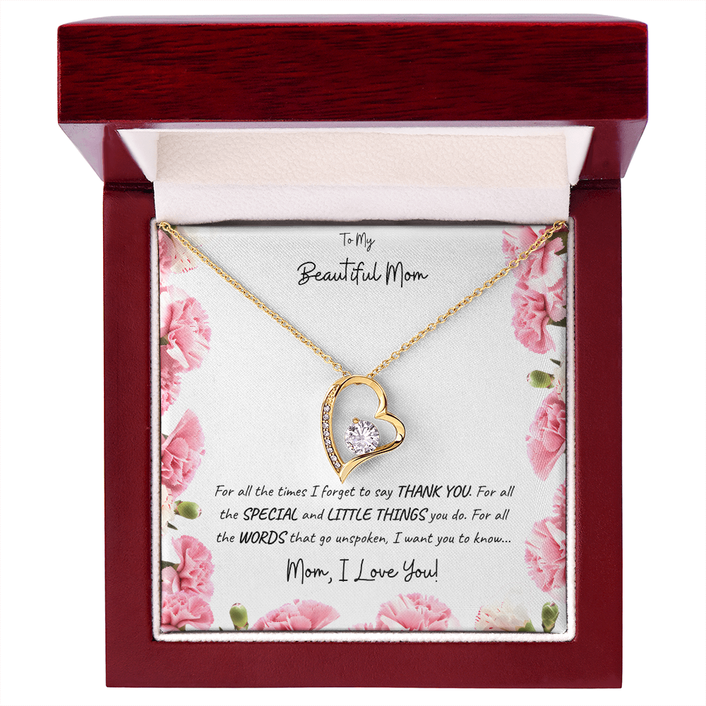 To My Beautiful Mom | Forever Love Necklace