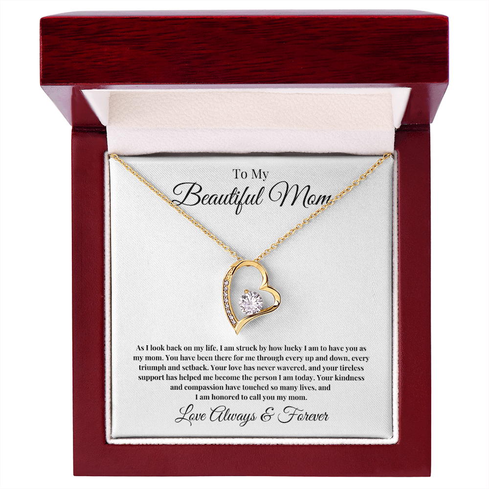 To My Beautiful Mom | Forever Love Necklace