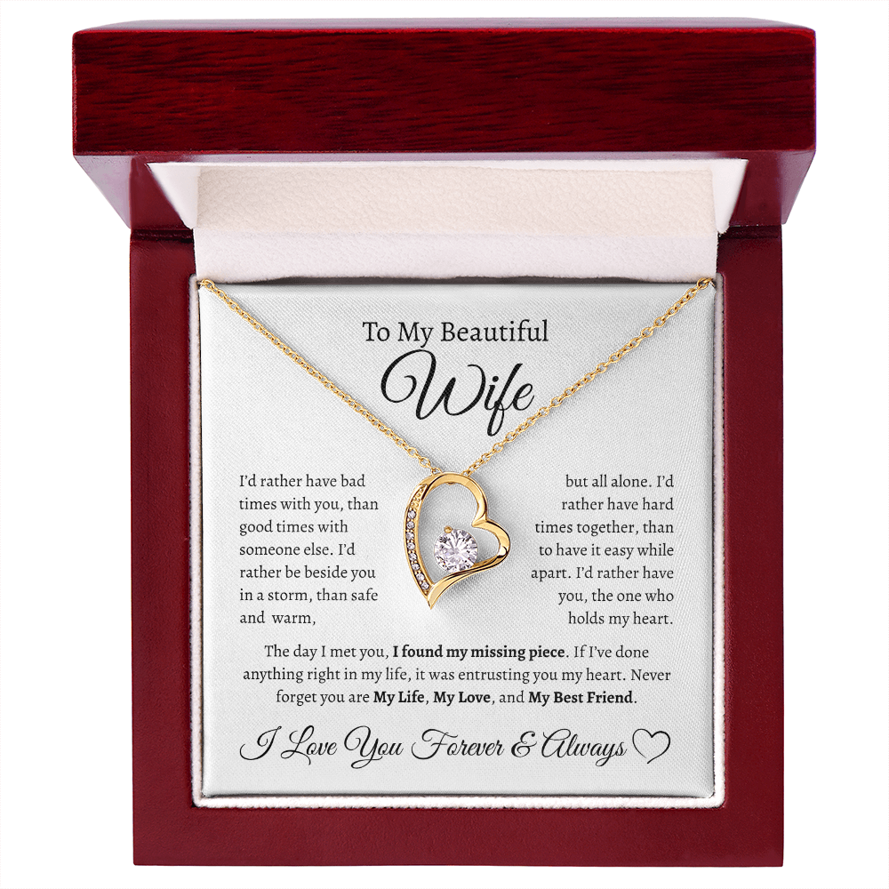 To My Beautiful Wife | Forever Love Necklace