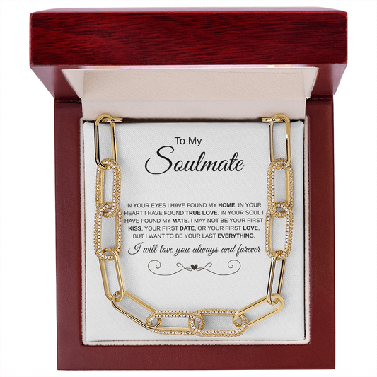 To My Soulmate | Paperclip Chain Necklace