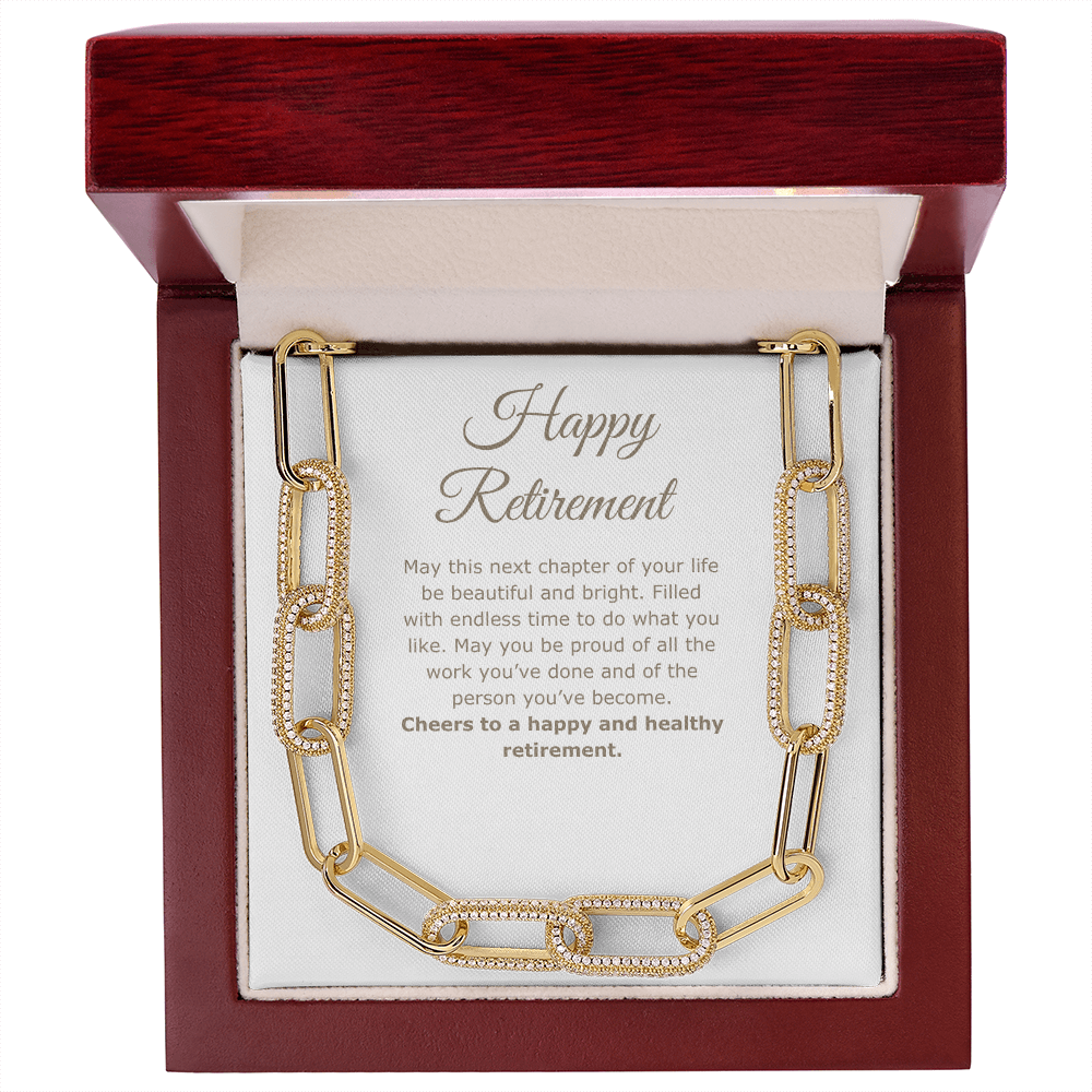 Happy Retirement | Paperclip Chain Necklace