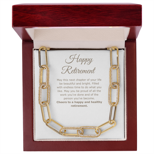 Happy Retirement | Paperclip Chain Necklace