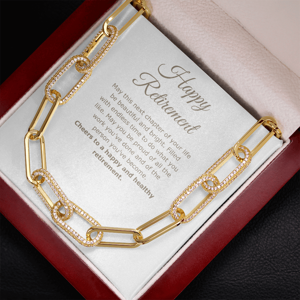 Happy Retirement | Paperclip Chain Necklace